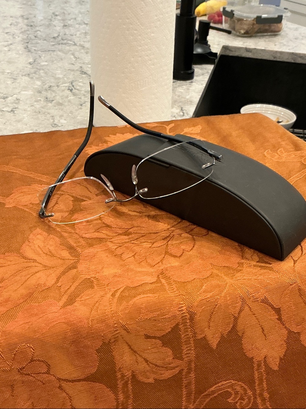 Silhouette Rimless Women's (Prescription) Glasses with Black Temples